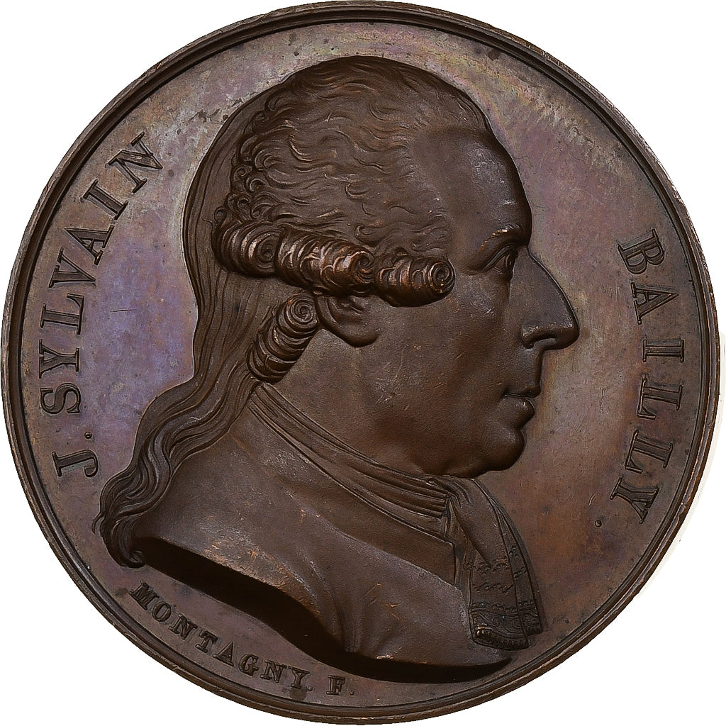 Francia, medaglia, Jean Sylvain Bailly, Galerie métallique, 1821, Rame