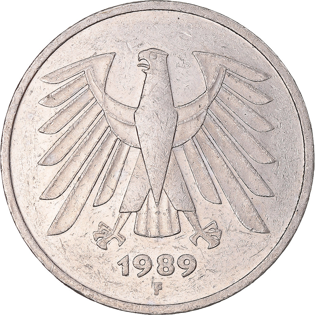 Moeda, Alemanha, 5 Mark, 1989