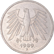 Moeda, Alemanha, 5 Mark, 1989