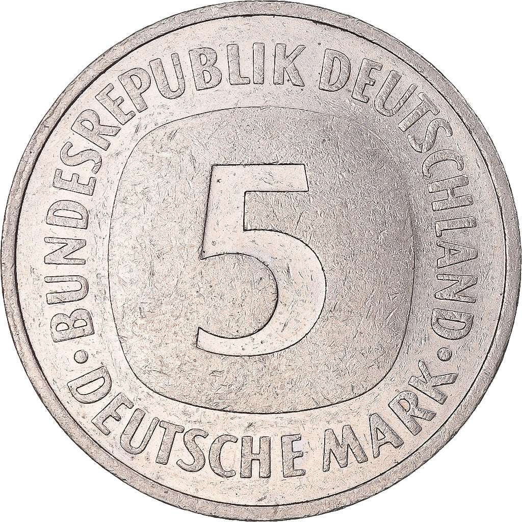 Moeda, Alemanha, 5 Mark, 1989