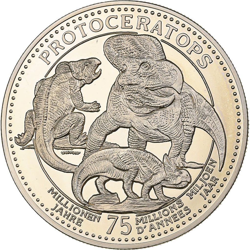 Belgio, medaglia, 75 millions d'années - Protoceratops, Rame-nichel, SPL