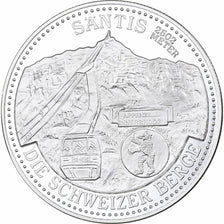 Svizzera, medaglia, Helvetia, Die Schweizer Berge, Santis, Argento, FS, FDC