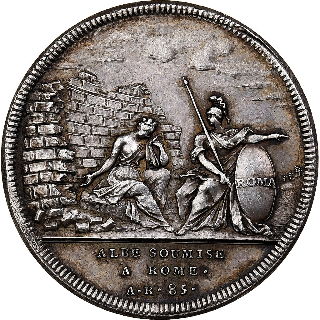 France, Médaille, Horaces et Curiaces, Albe soumise à Rome, 1885, Argent, TTB+