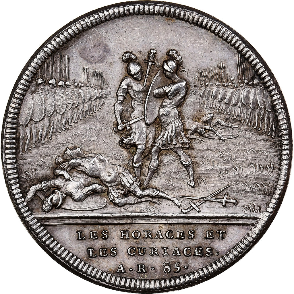 France, Médaille, Horaces et Curiaces, Albe soumise à Rome, 1885, Argent, TTB+