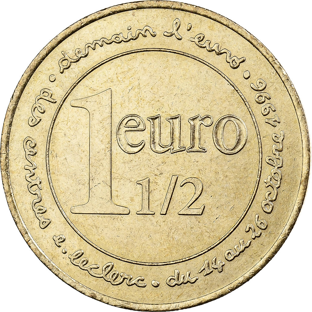Frankreich, 1-1/2 Euro, Demain l'Euro, 1996, MDP, Messing, Cardot, UNZ