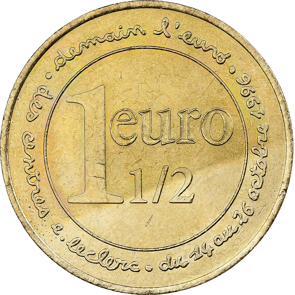 France, 1-1/2 Euro, Demain l'Euro, 1996, MDP, Brass, Cardot, MS(60-62)