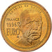 France, Euro, Charles de Gaulle, 1996, Bronze Florentin, Jimenez, Pattern