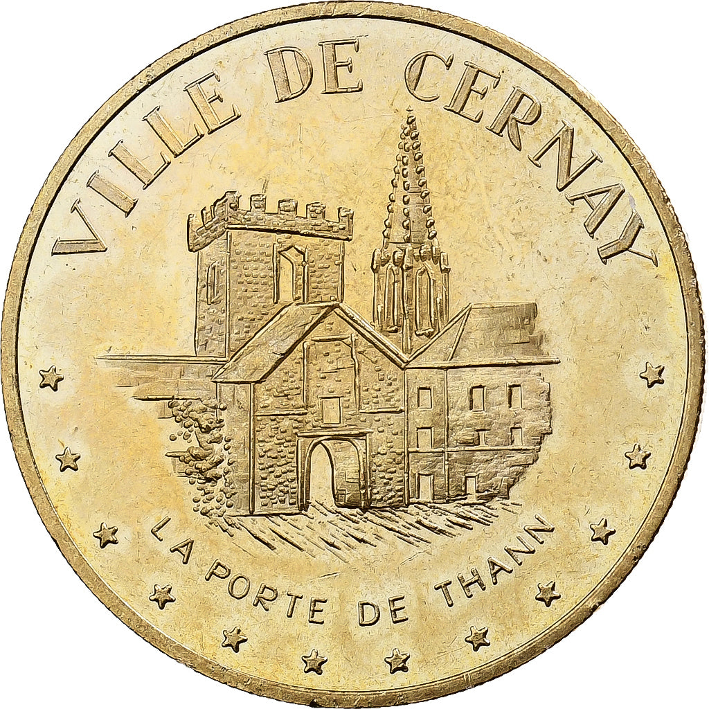 France, Medal, Euros des Villes, 1 Ecu de Cernay, 1995, Copper-nickel Aluminium