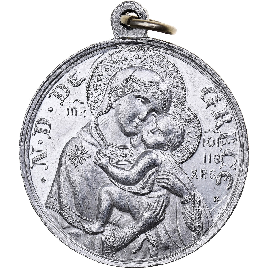 França, medalha, Jeanne d'Arc, Notre-Dame-de-Grace, Alumínio, AU(55-58)