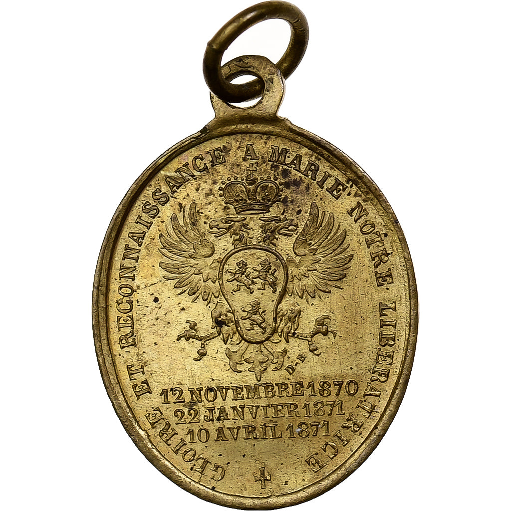 Frankrijk, Medaille, Notre-Dame-de-Grace, Marie Libératrice, 1871, Blik, PR