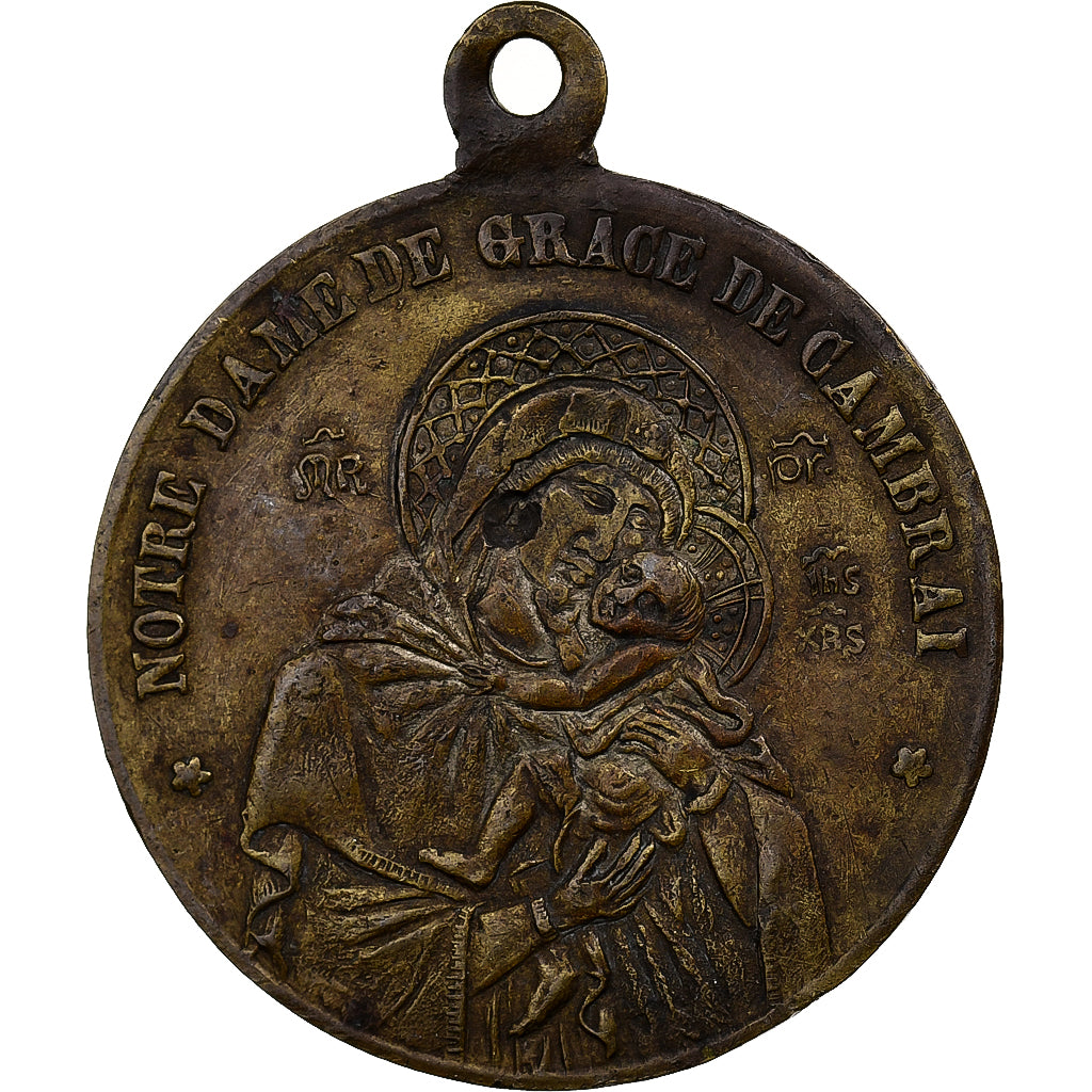 França, medalha, Couronnement Notre-Dame de Grâce, 1894, Latão, AU(55-58)