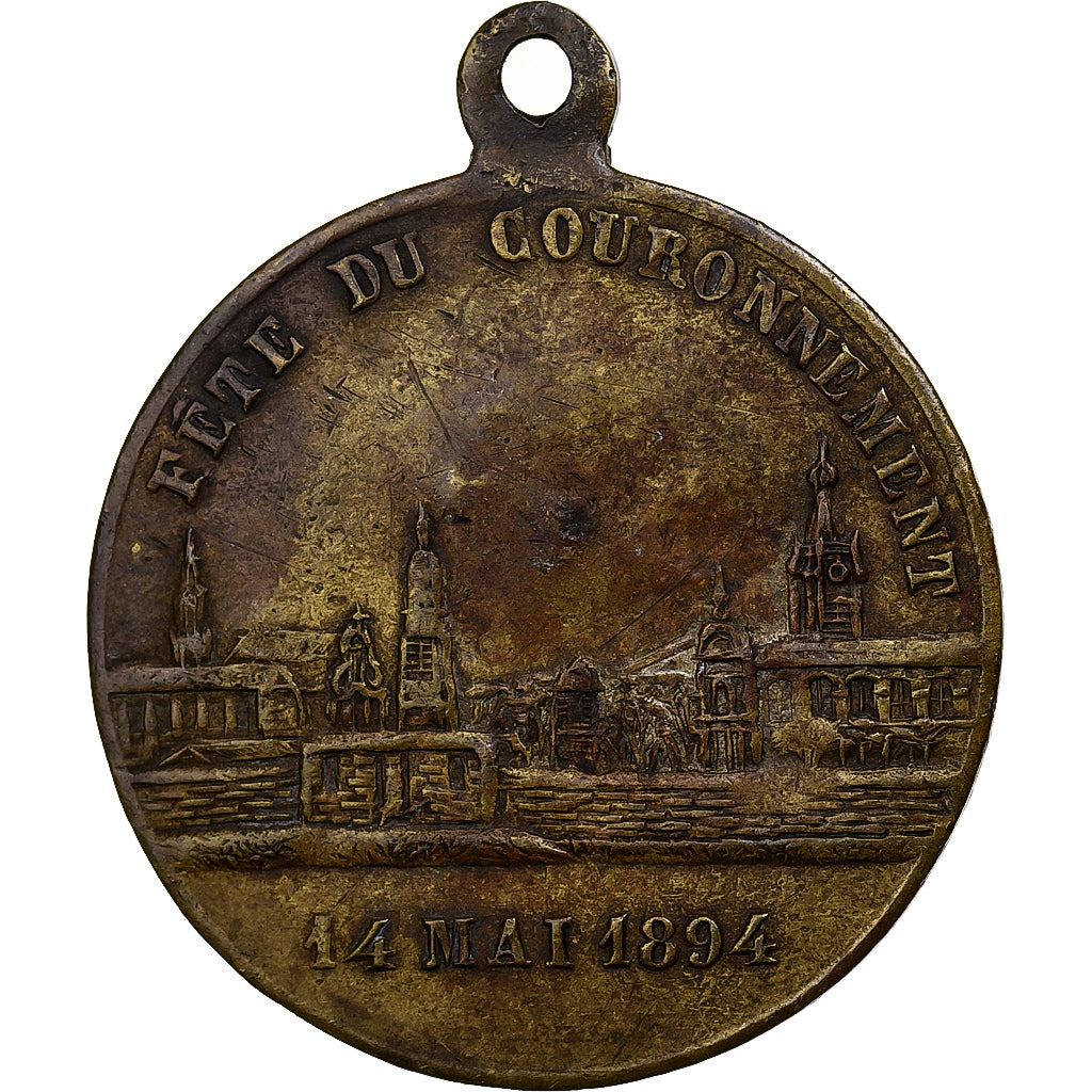 França, medalha, Couronnement Notre-Dame de Grâce, 1894, Latão, AU(55-58)