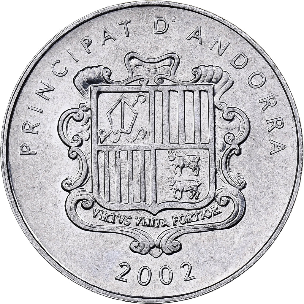 Andorra, Centim, Charlemagne, 2002, Kremnica, Aluminum, MS(63)