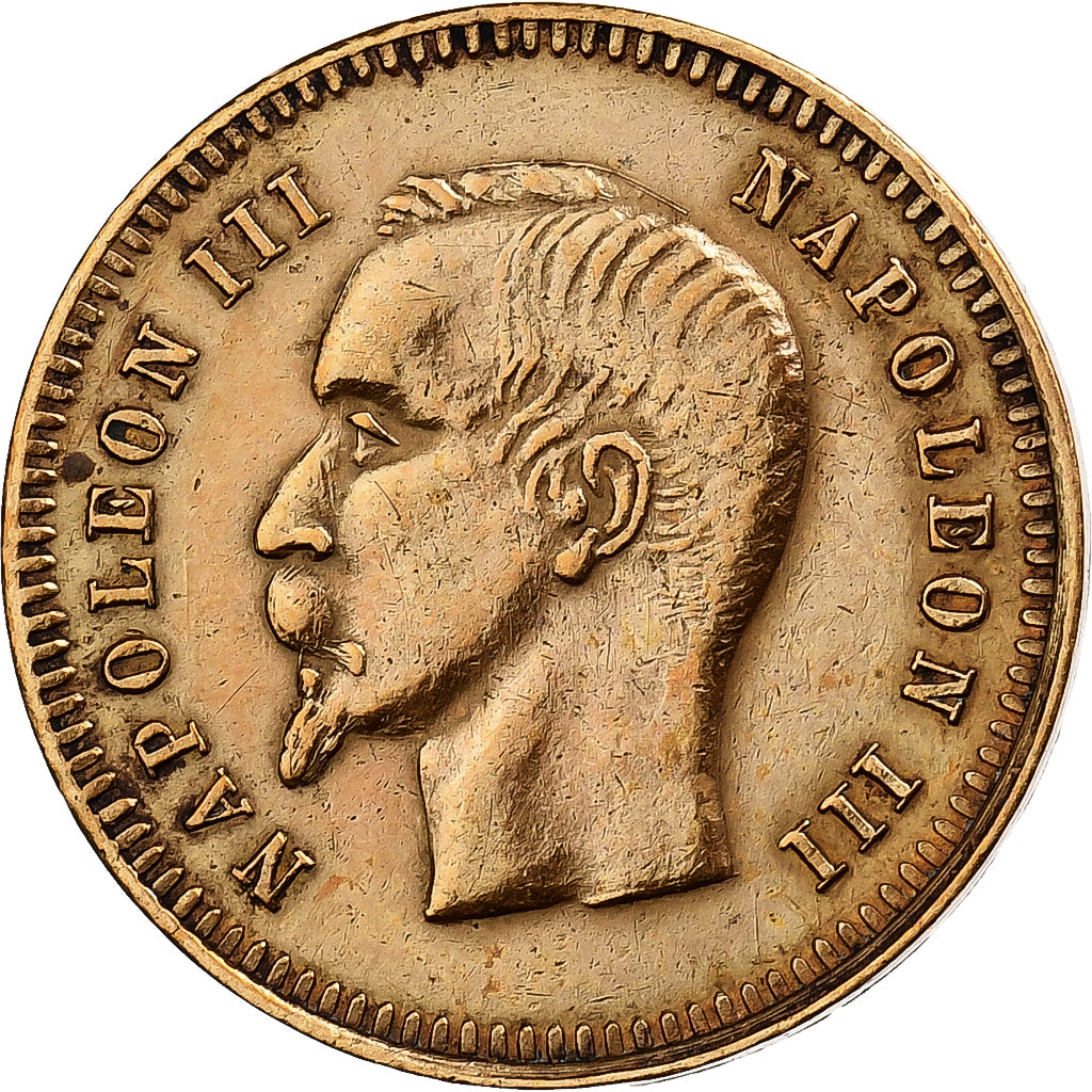 Francia, zeton, Napoléon III, Jeu, La Grotte au Million, Latón, MBC
