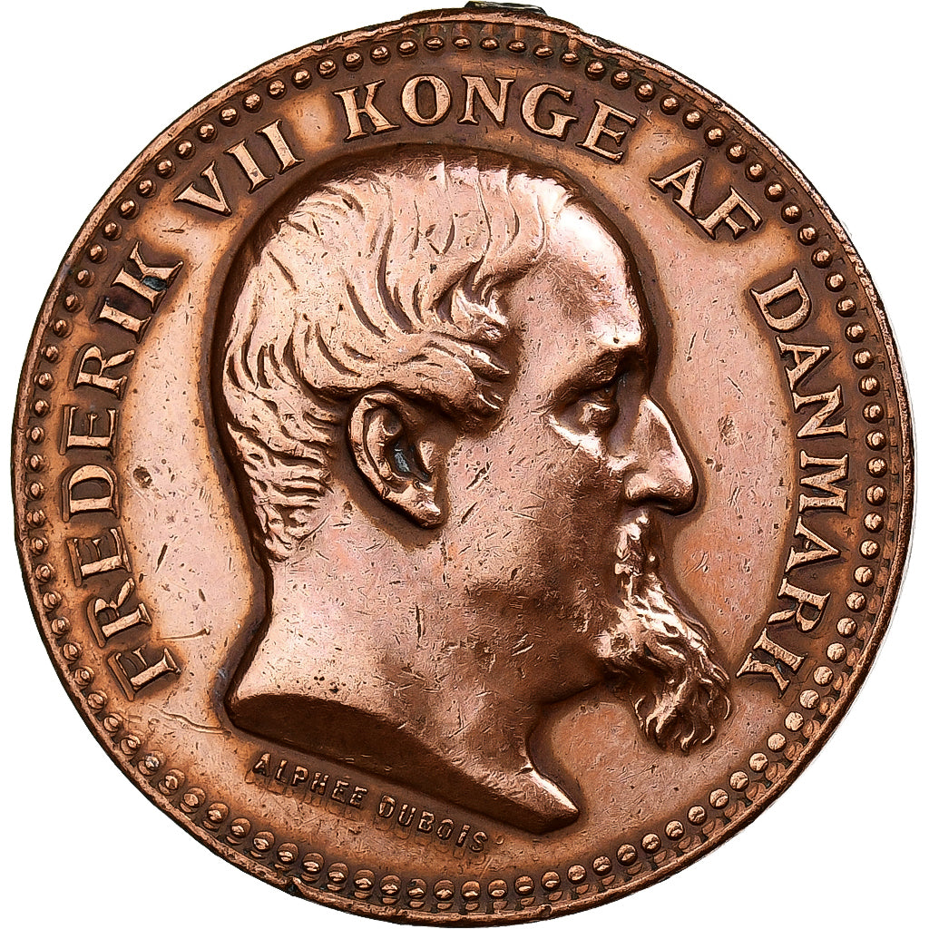 Dinamarca, medalha, Frederik VII, For Deeltagelse I Kriegen, 1850, Bronze