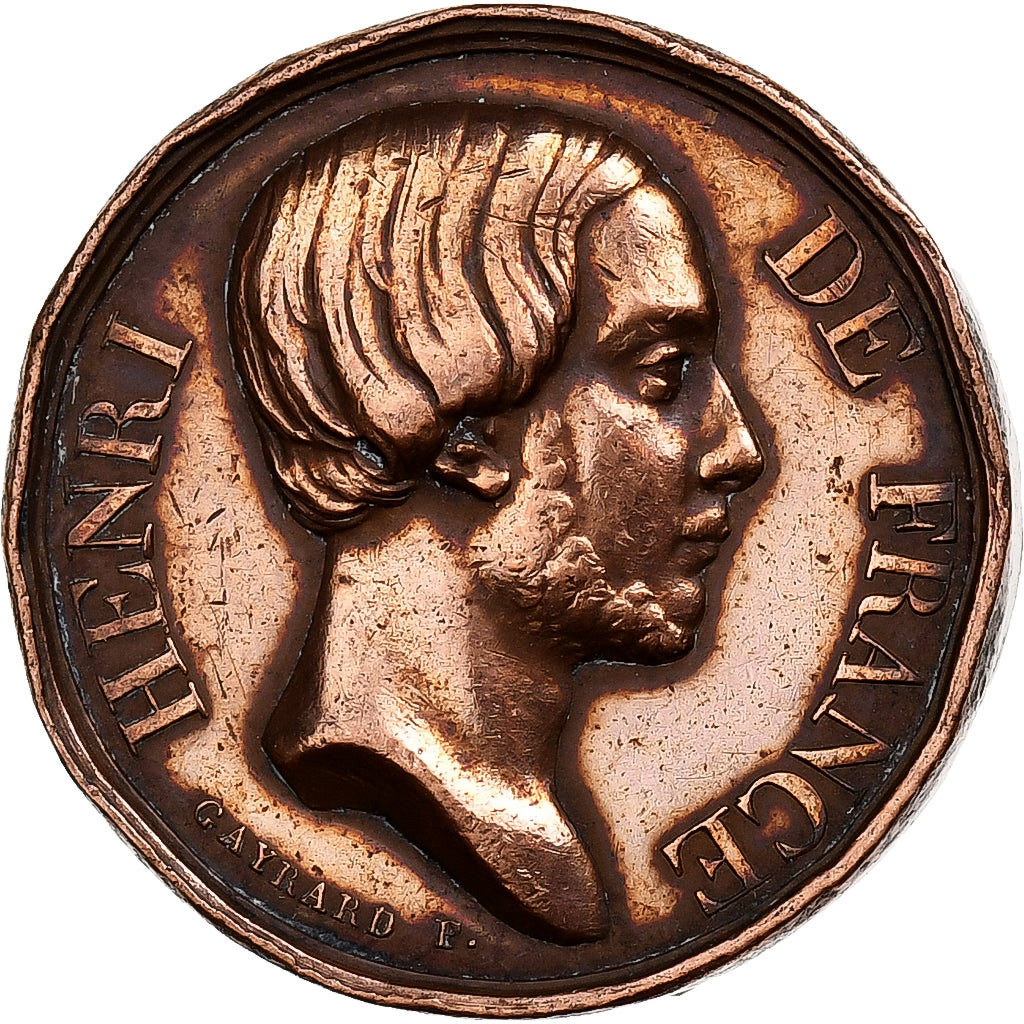 Francia, medaglia, Henri V, Bronzo, Gayrard, BB+