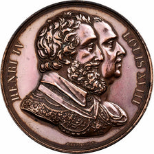 Francia, medaglia, Louis XVIII & Henri IV, Rétablissement de la Statue de Henri