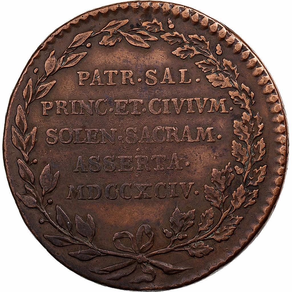 NIDERLANDY AUSTRIACKIE, medal, François II, Intronisation en Duc de Brabant