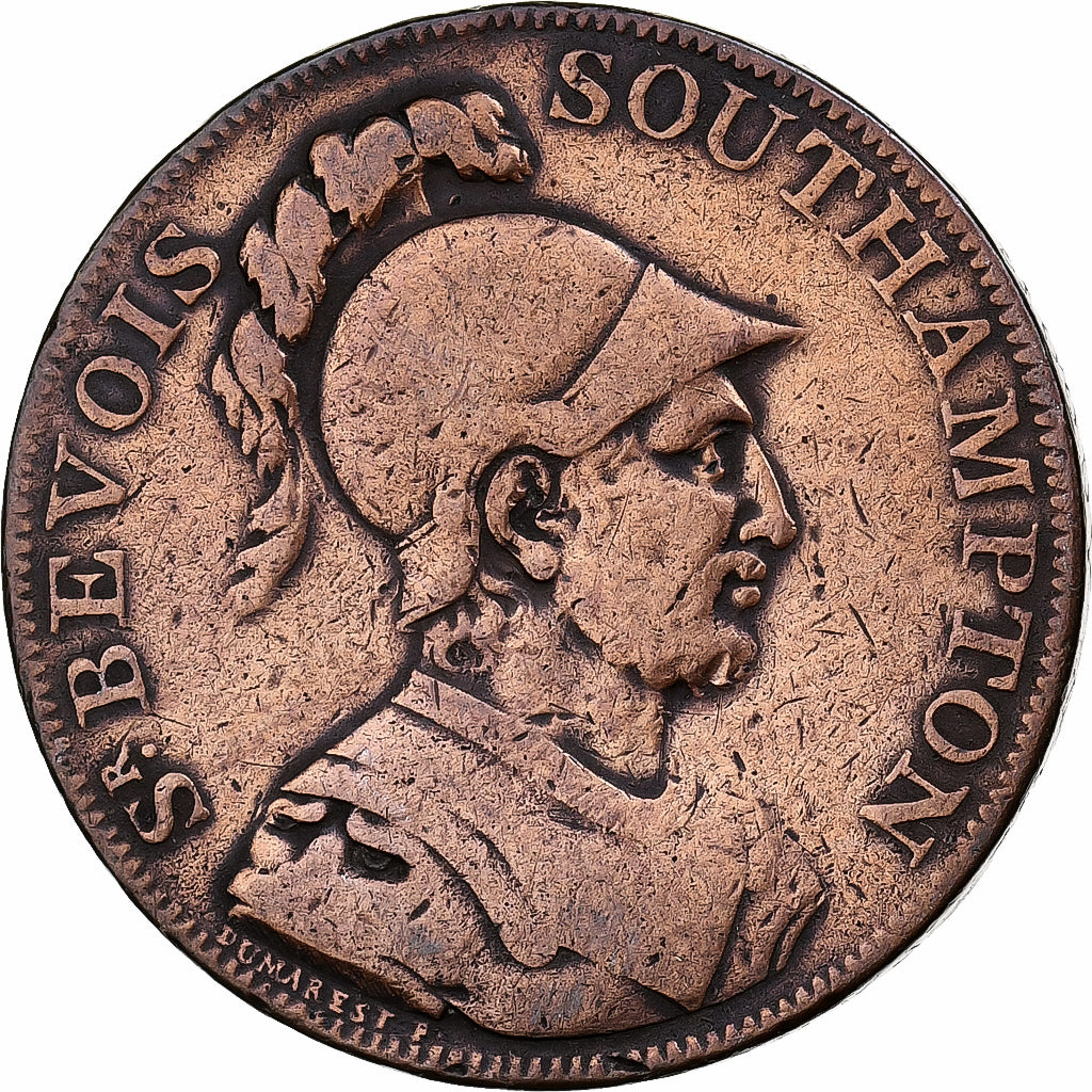 Großbritannien, Halfpenny Token, Seigneur Bevois, 1791, Southampton, Kupfer, S