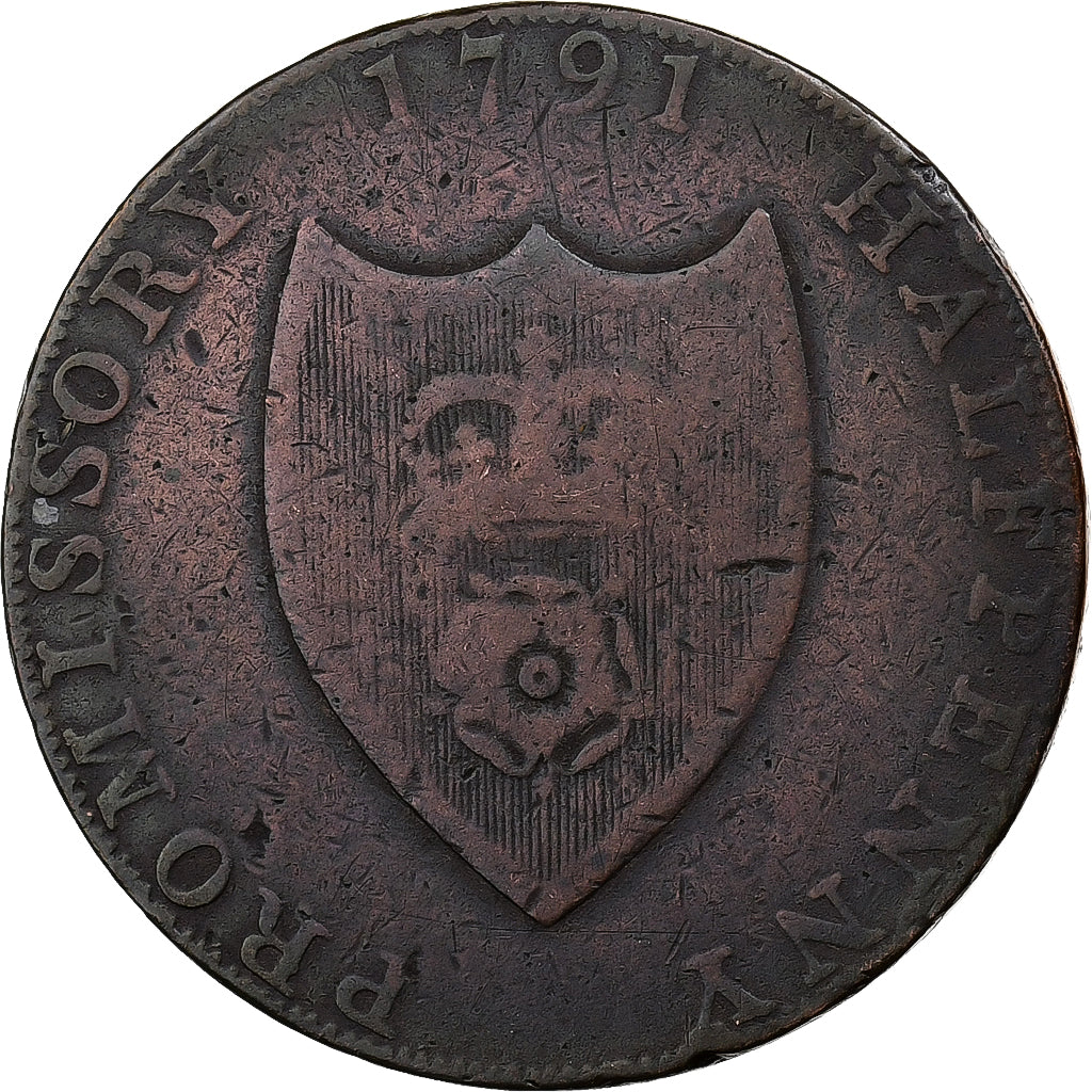 Großbritannien, Halfpenny Token, Seigneur Bevois, 1791, Southampton, Kupfer, S