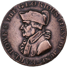 Great Britain, Token, Earl Howe, Glorious First of June, 1794, Copper, VF(30-35)