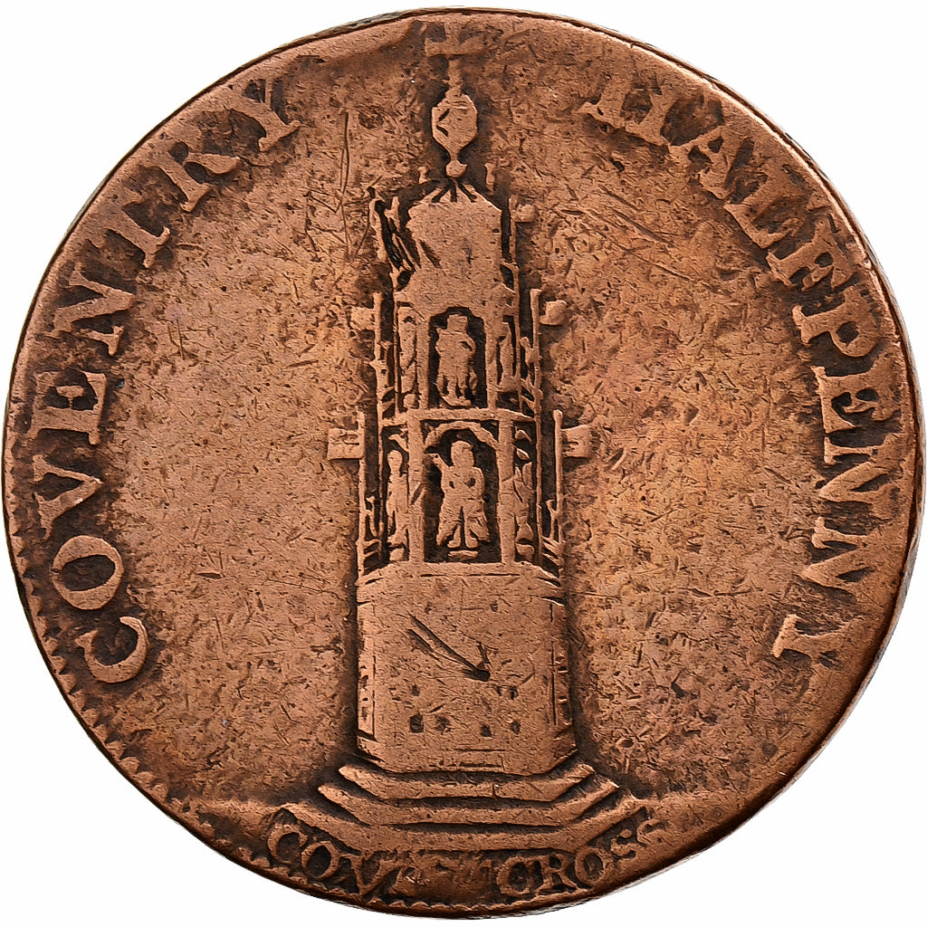 Great Britain, Halfpenny Token, John of Gaunt, Coventry, Copper, VF(20-25)