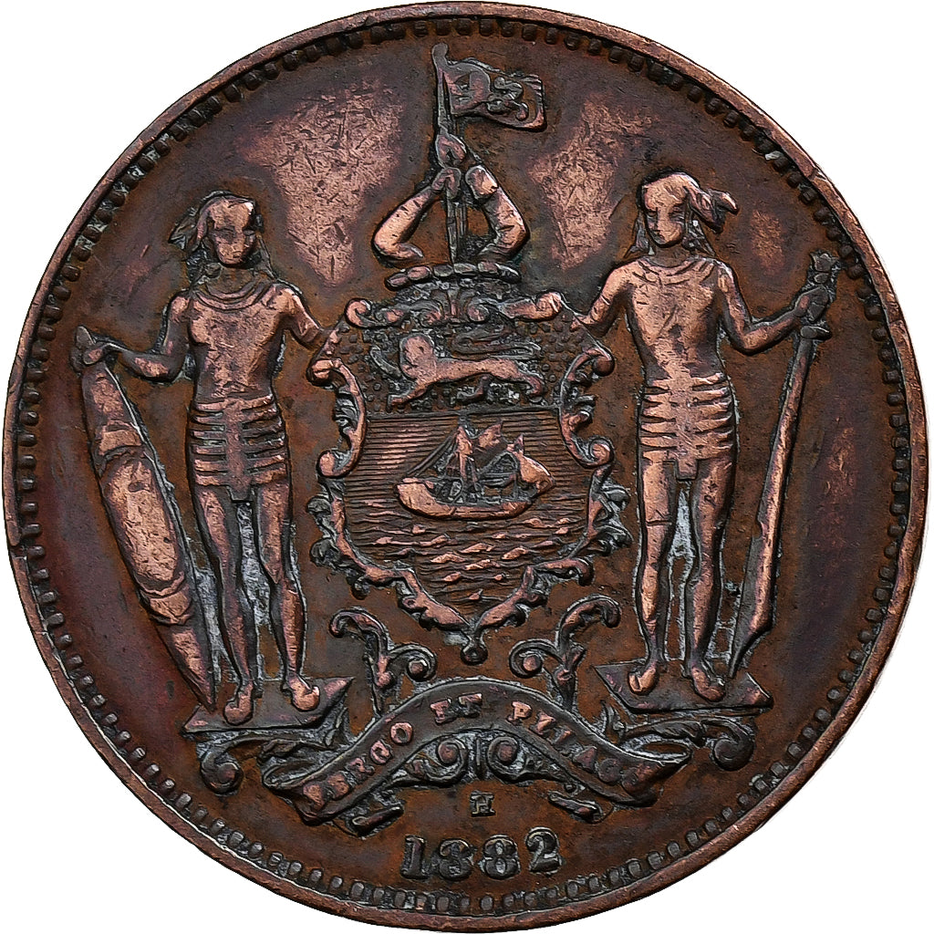 BRITS NOORDELIJK BORNEO, Cent, 1882, Heaton, Bronzen, FR