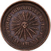 Francia, medalla, Société des Incas, Valenciennes, 1851, Cobre, MBC