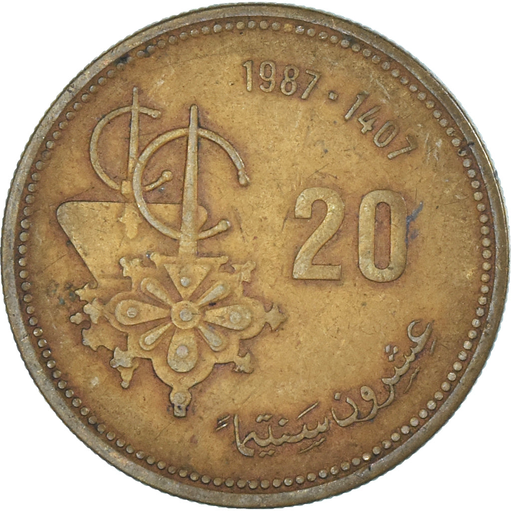 Moneta, Maroko, 20 Santimat, 1987