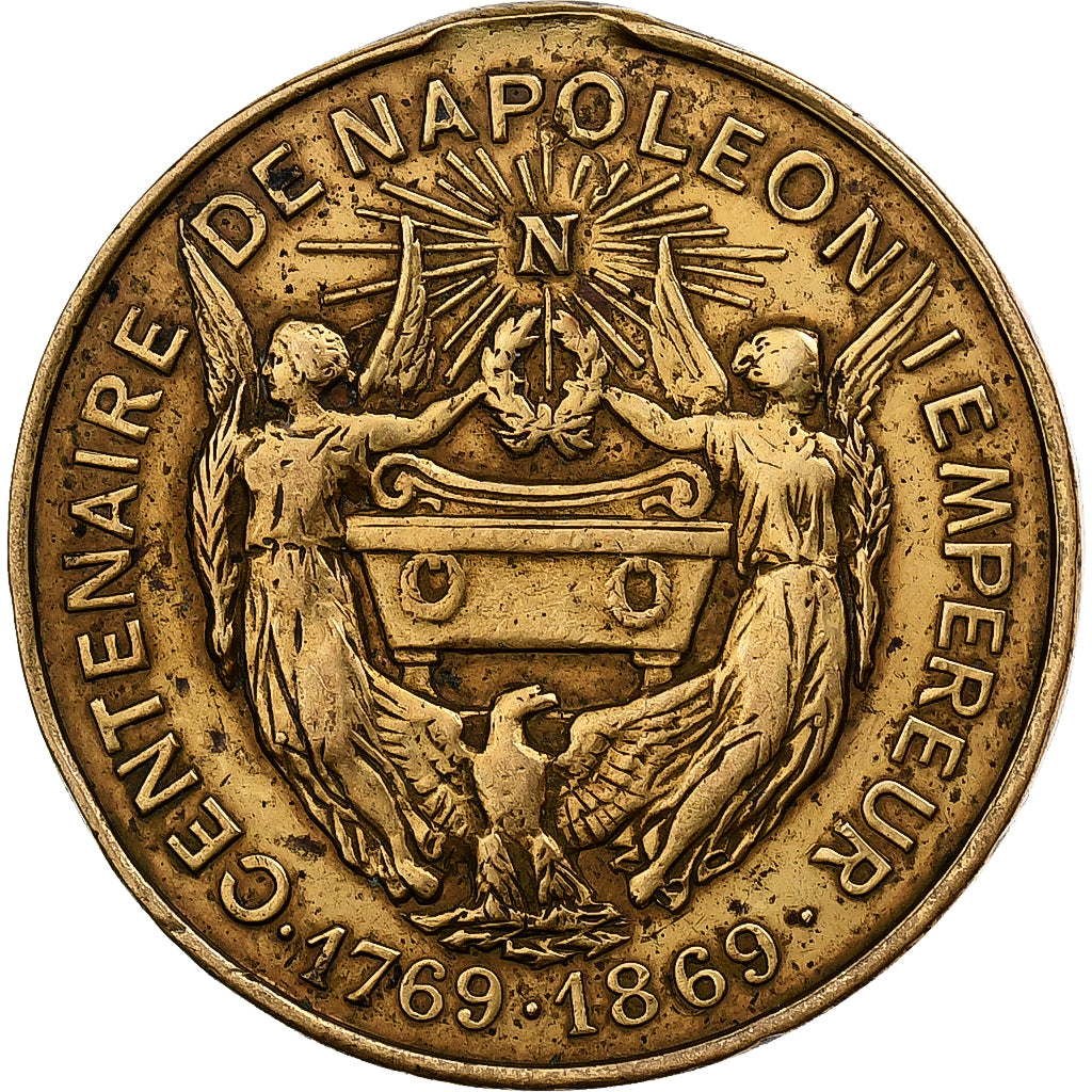 Francia, medaglia, Centenaire de la naissance de Napoléon Ier, 1869, Bronzo