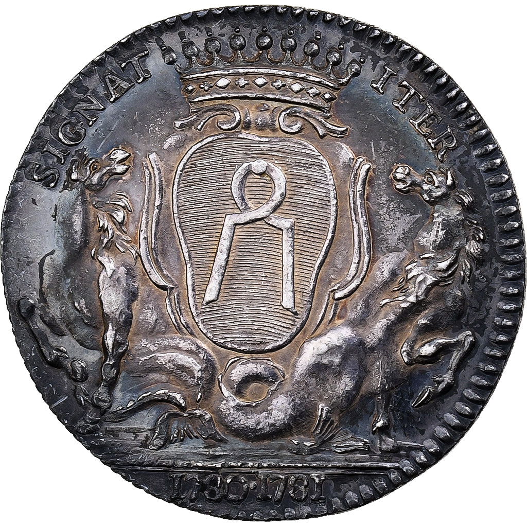 França, Token, Gelée de Premion, 1780-1781, Prata, AU(55-58)