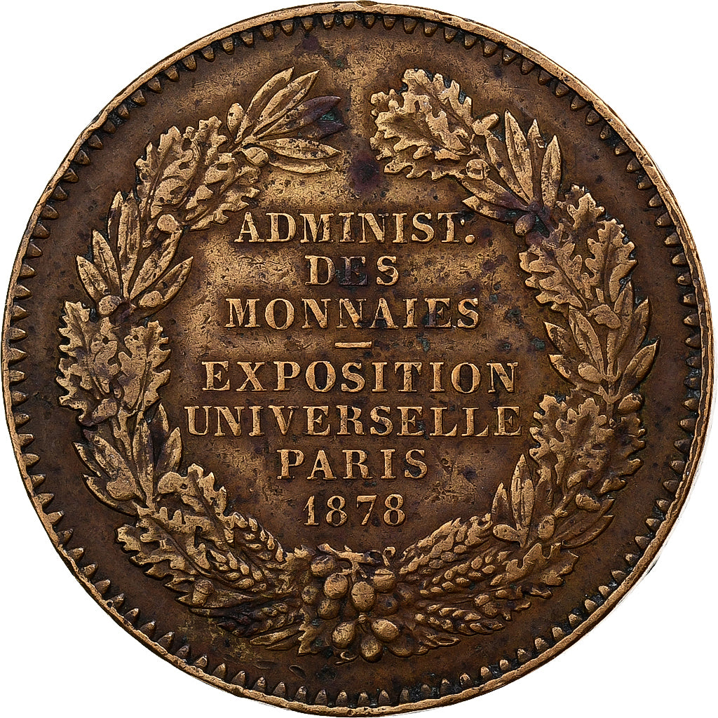 Frankreich, Medaille, Administration des Monnaies, 1878, Bronze, Barre, SS+