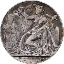 Bélgica, medalha, 25 ans de l'intronisation de Léopold Ier, 1856, Prata