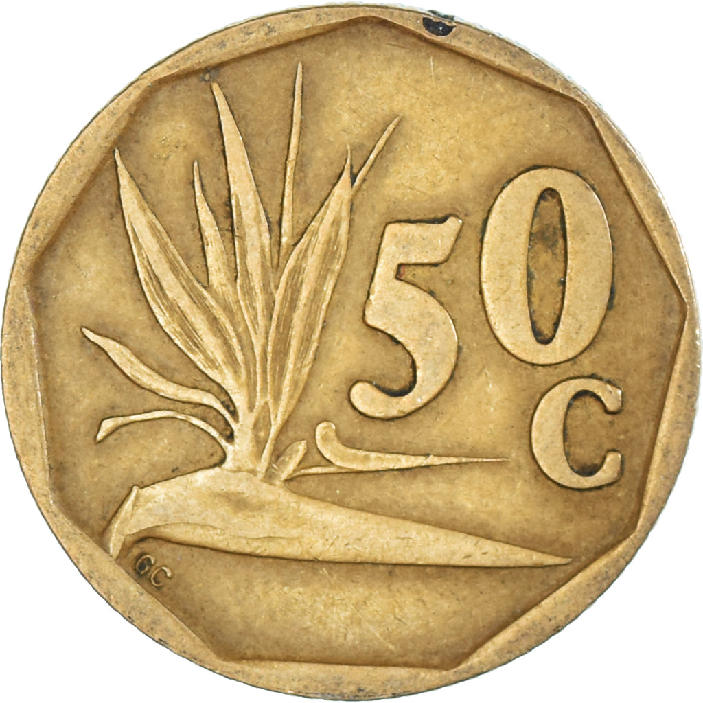 Monnaie, Afrique du Sud, 50 Cents, 1992