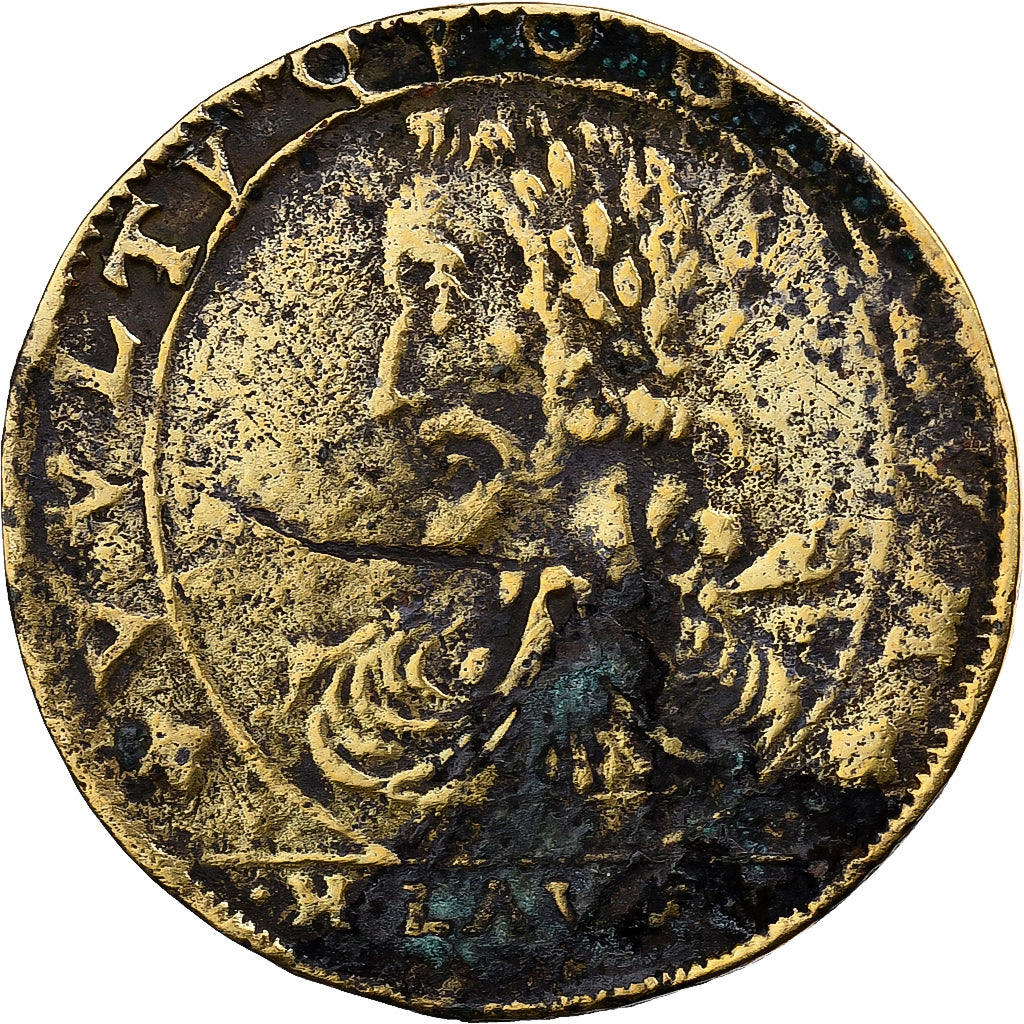 Alemanha, Nuremberg token, Henri IV, 1607, Latão, VF(20-25)