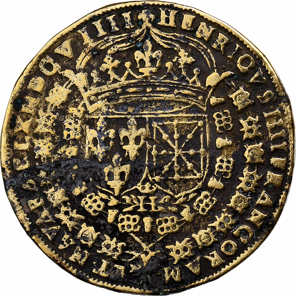 Alemanha, Nuremberg token, Henri IV, 1607, Latão, VF(20-25)