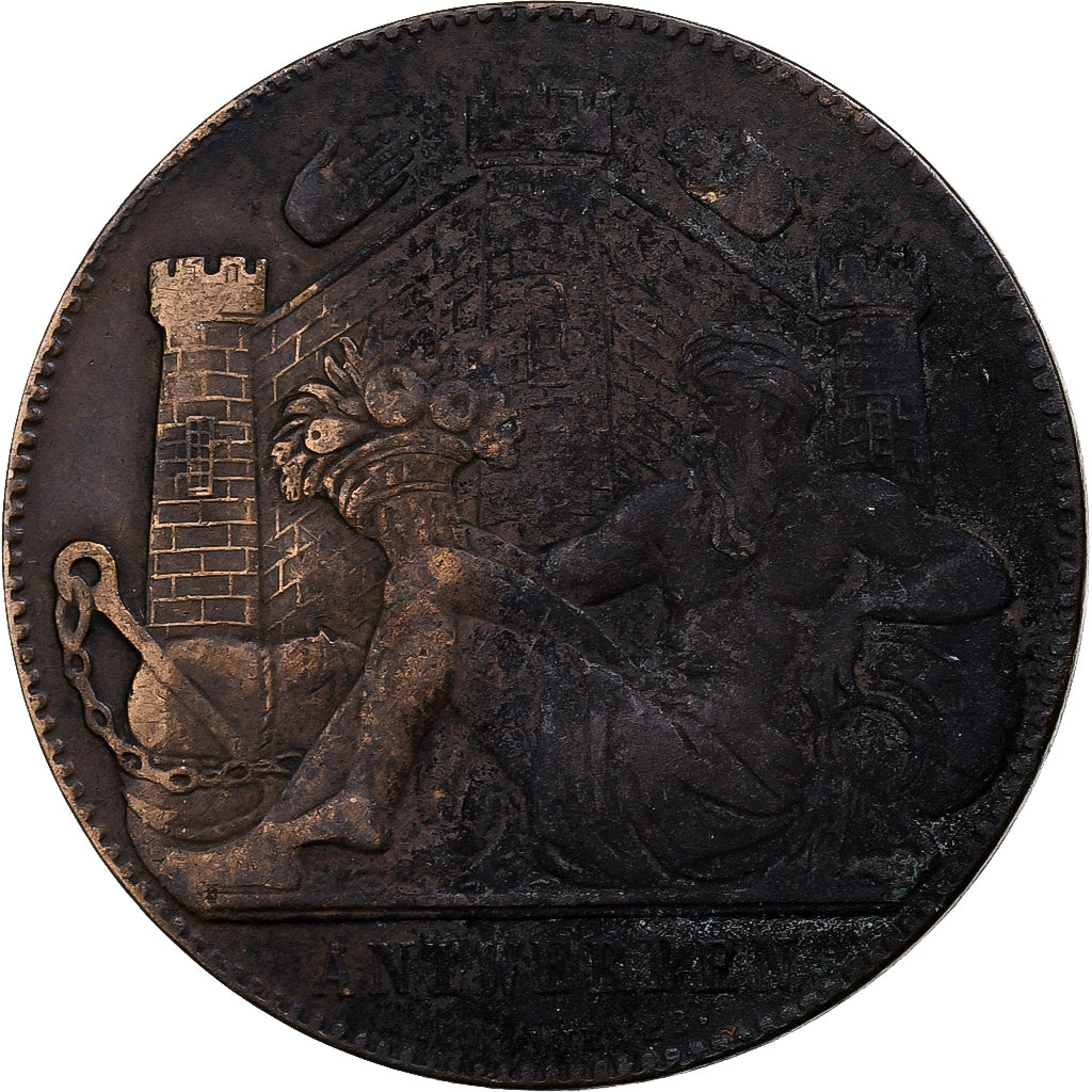 Belgien, Medaille, Exposition Universelle d'Anvers, 1885, Kupfer, S