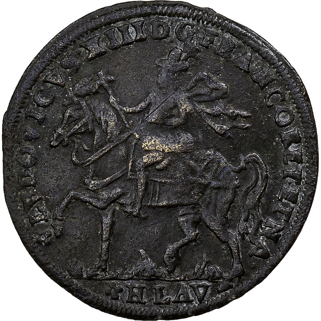 Niemcy, Nuremberg token, Ludwik XIII, Brązowy, VF(20-25)