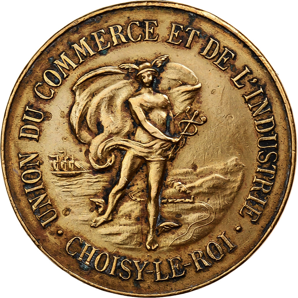 France, Medal, Union du Commerce & de l'Industrie, Gilt Bronze, AU(50-53)
