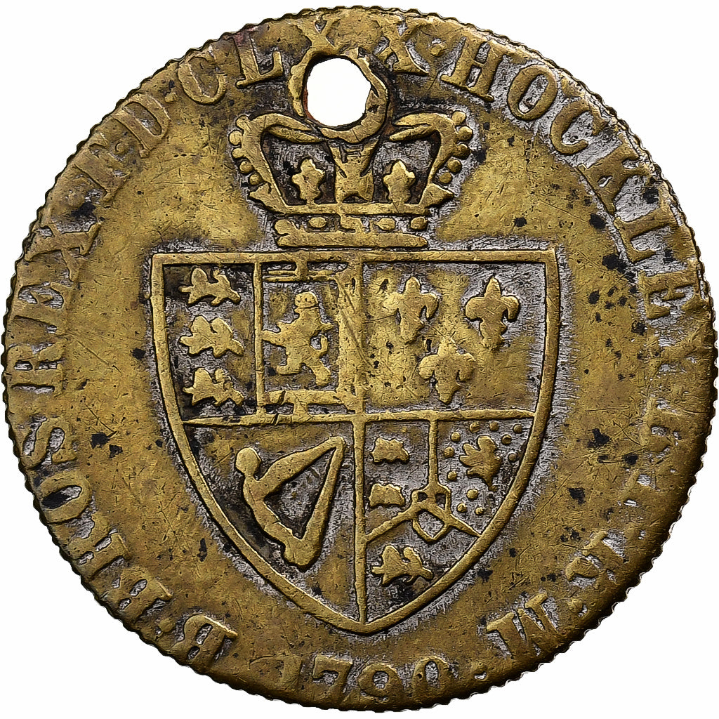 United Kingdom, Game Token, George III, 1790, Brass, VF(20-25)