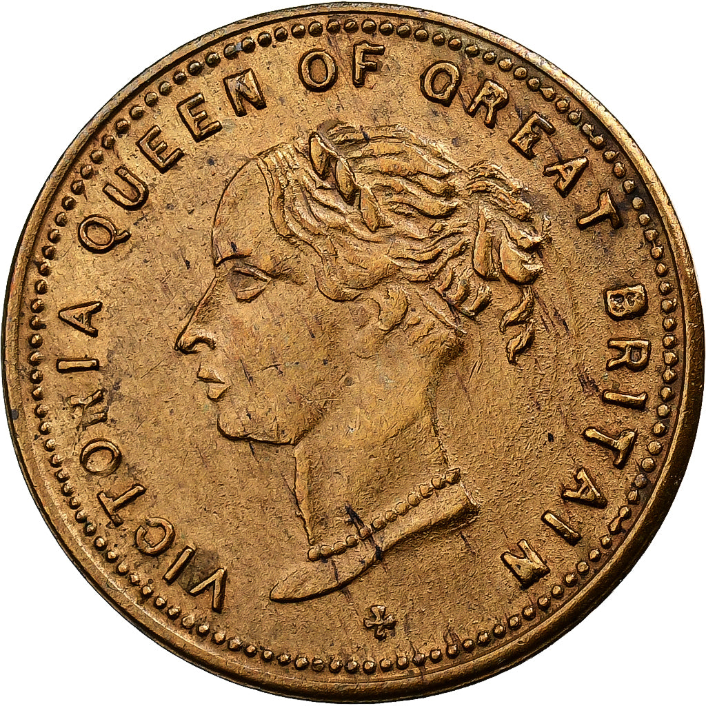 Reino Unido, zeton, Victoria, To Hanover, 1887, Latón, MBC