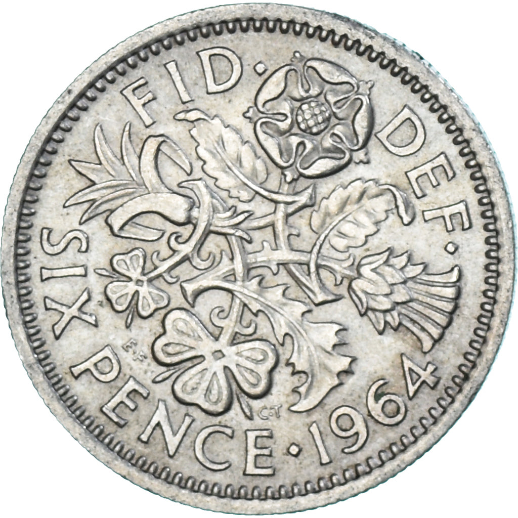 Monnaie, Grande-Bretagne, 6 Pence, 1964