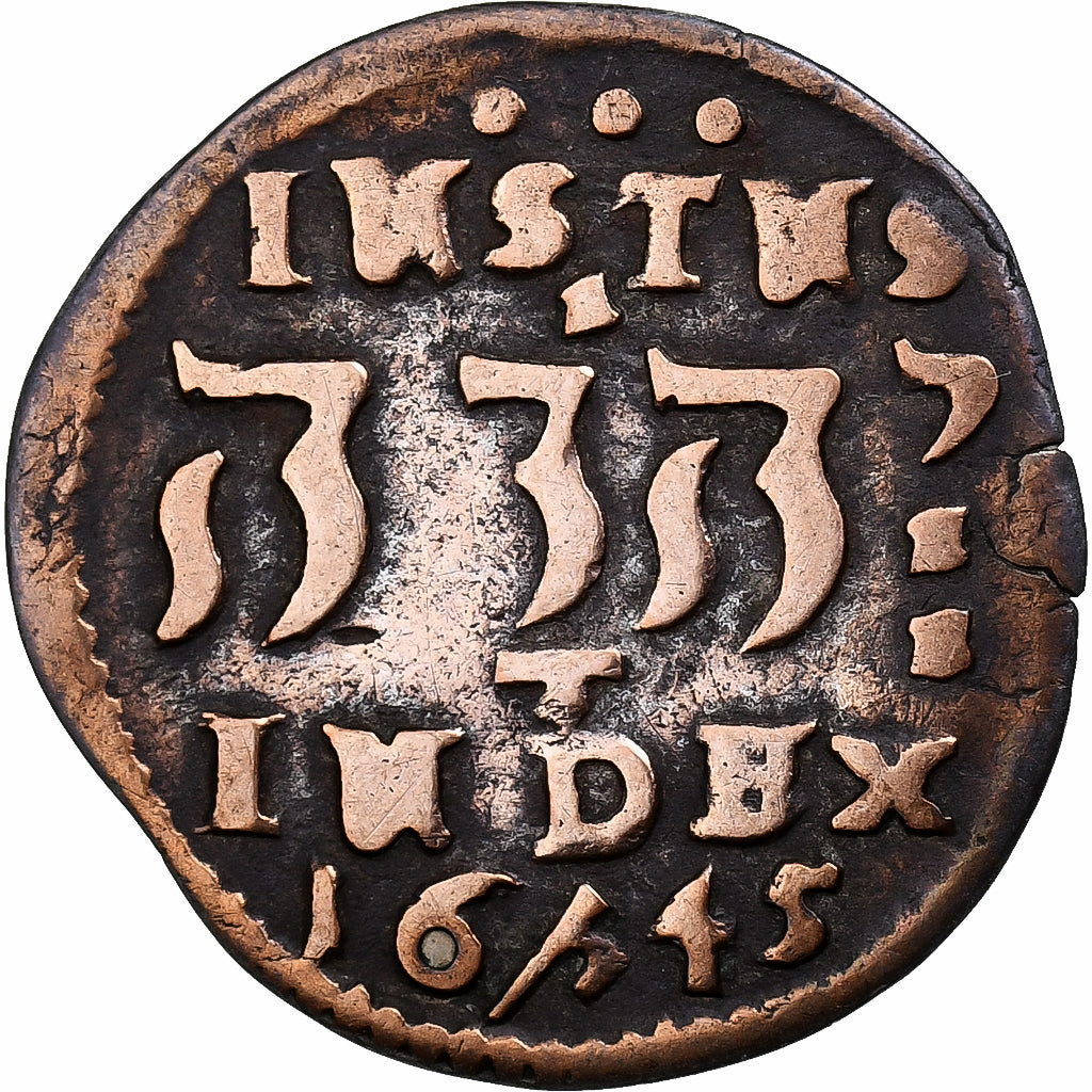 Dinamarca, Christian IV, 4 Skilling, 1645, Lingote, VF(20-25)