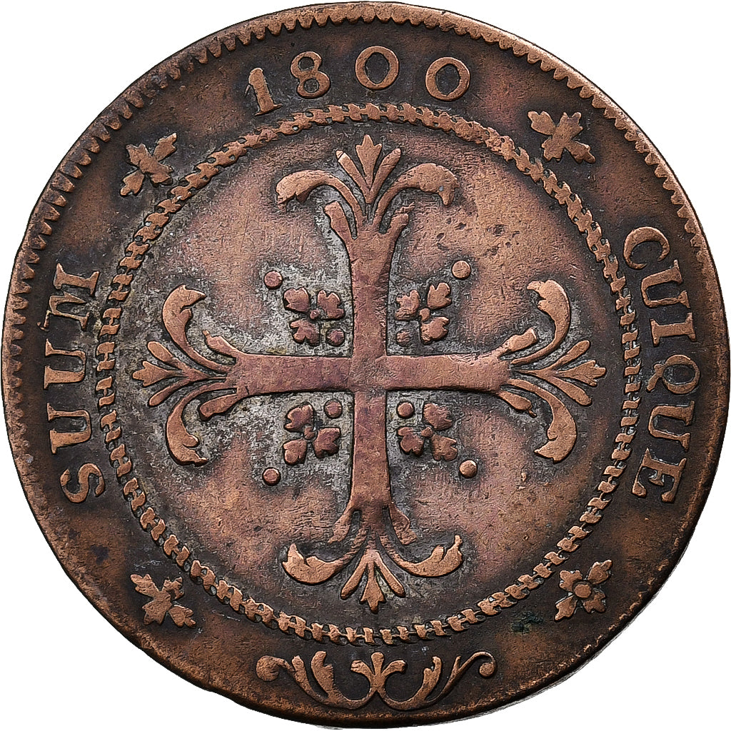 Principality of Neuchâtel, Frédéric-Guillaume III, 4 Kreuzer, 1800, Vellón
