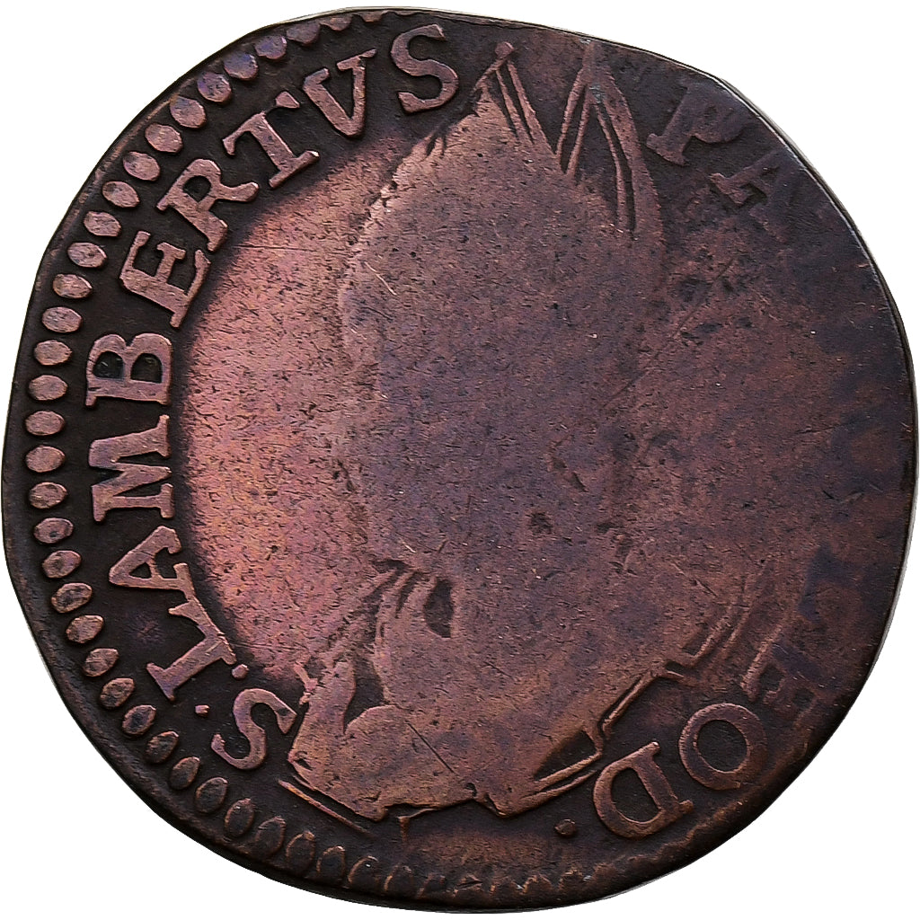 Principado-Bispado de Liège, Liard, 1744, Cobre, F(12-15)