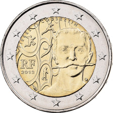 Francia, 2 Euro, Pierre de Coubertin, 2013, MDP, Bi-metallico, SPL
