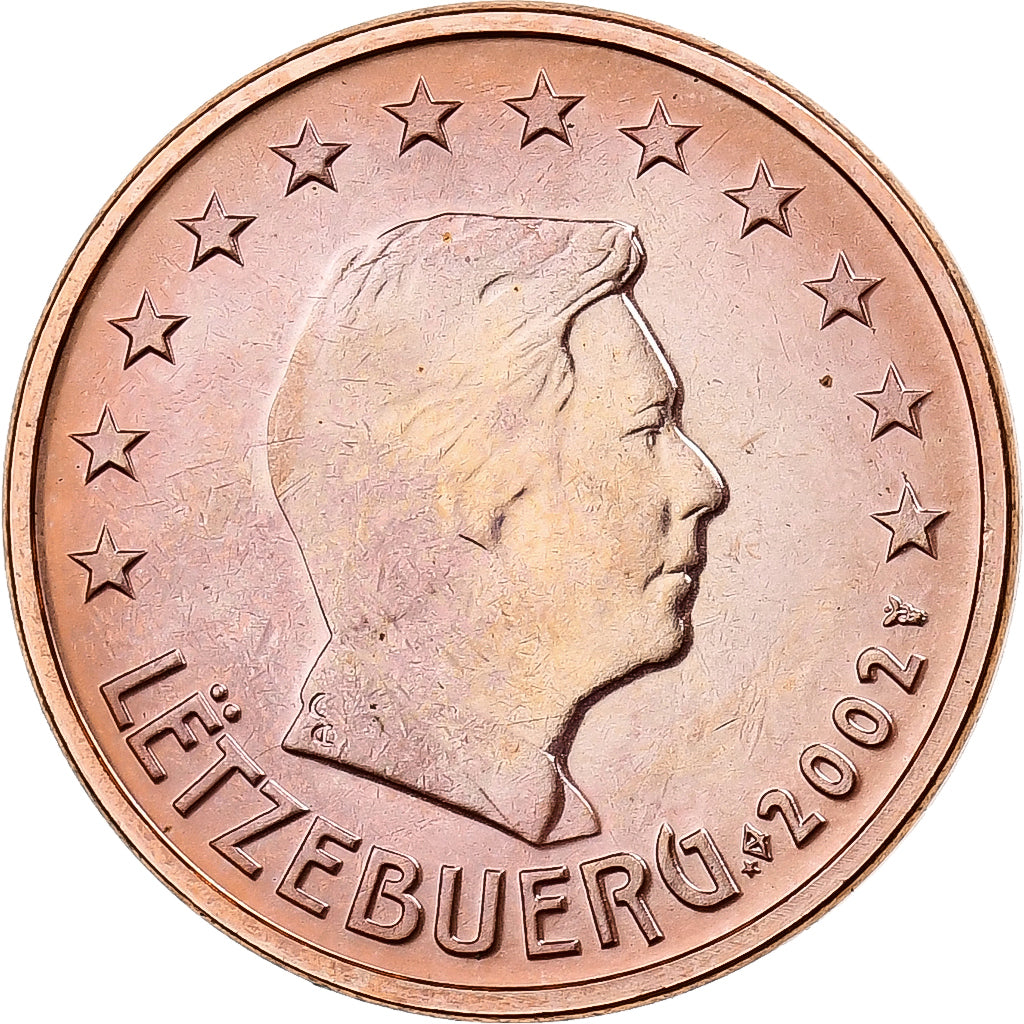 Luxemburgo, Henri I, 5 Centimes, 2002, Utrecht, Aço Cromado a Cobre, MS(63)