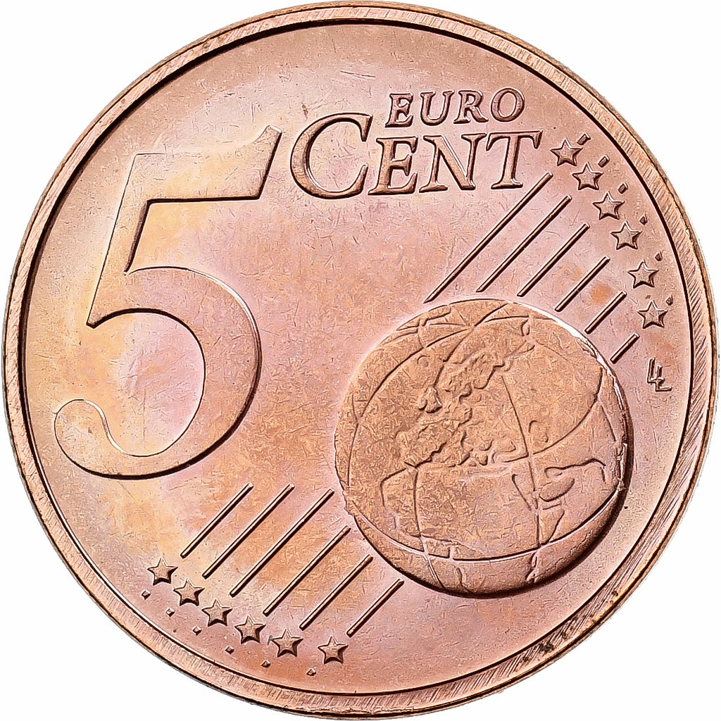Luxemburgo, Henri I, 5 Centimes, 2002, Utrecht, Aço Cromado a Cobre, MS(63)