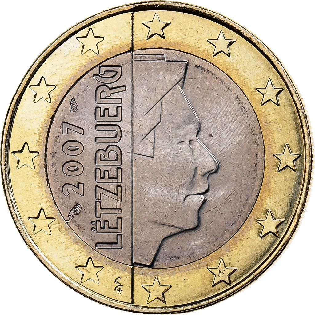 Luxembourg, Henri I, 1 Euro, 2007, MDP, Bimétallique, SPL