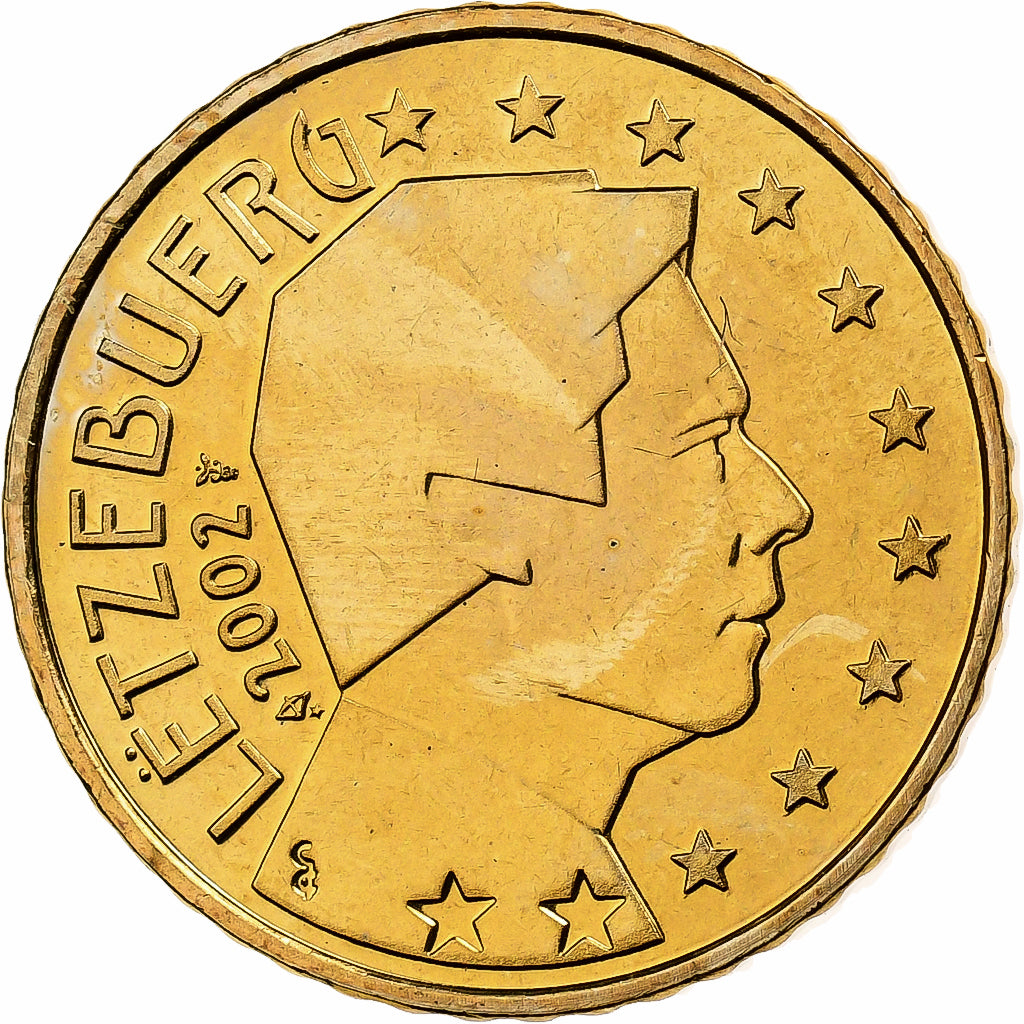 Luxembourg, Henri I, 50 Centimes, 2002, Utrecht, Or nordique, SPL